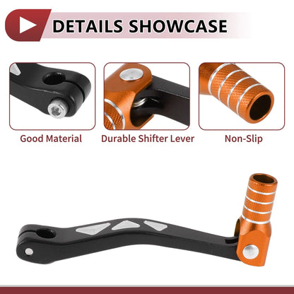 Folding Gear Shifter Lever for Yamaha TTR 50cc (2003–2023) Black Orange