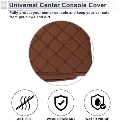 Center Console Cover for Car (13.39"x9.06"x2.36", Nappa Leather)