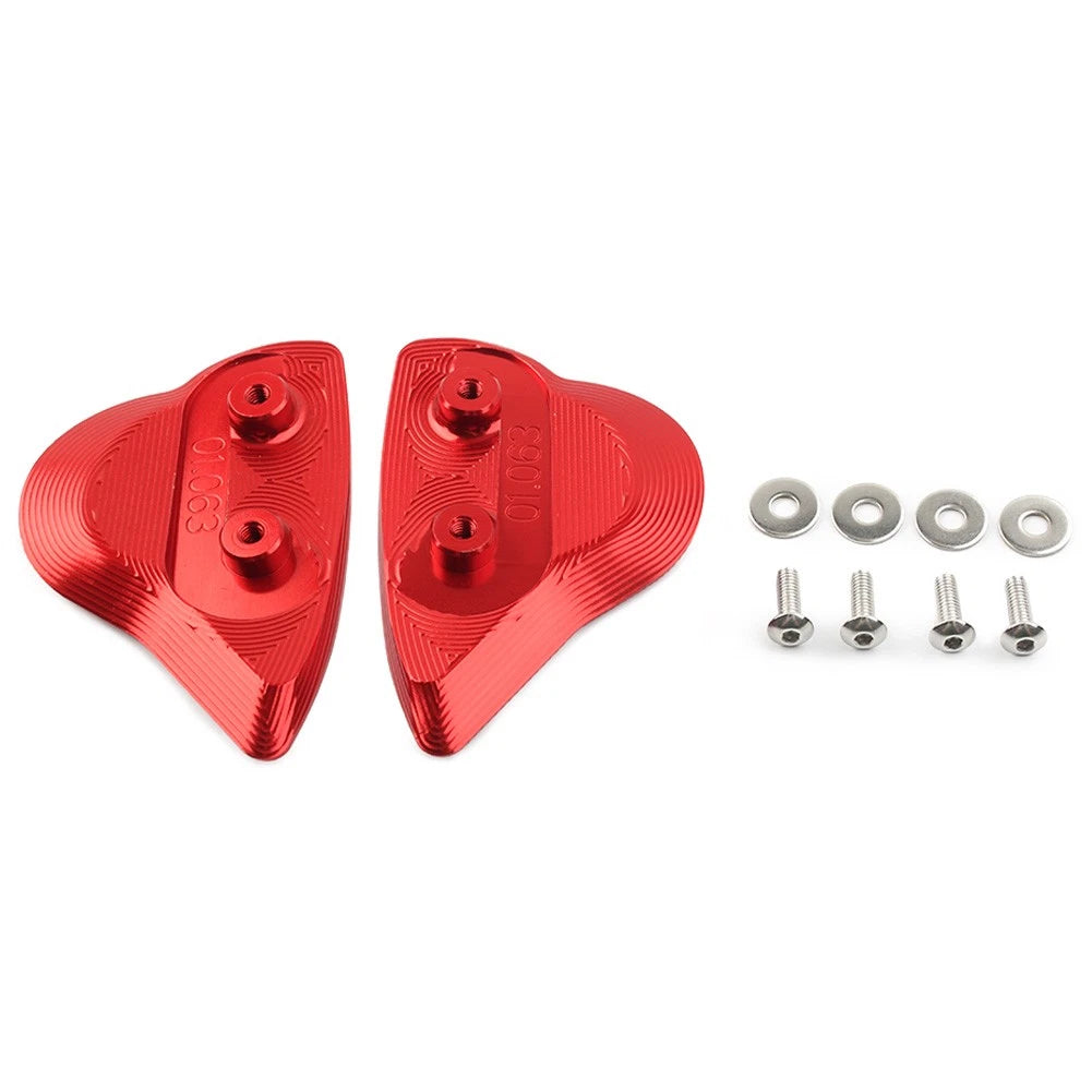 Set of 2 Red Rearview Mirror Block Off Base Plates for Yamaha YZF-R6 (2017–2022), R7 (2021–2023)