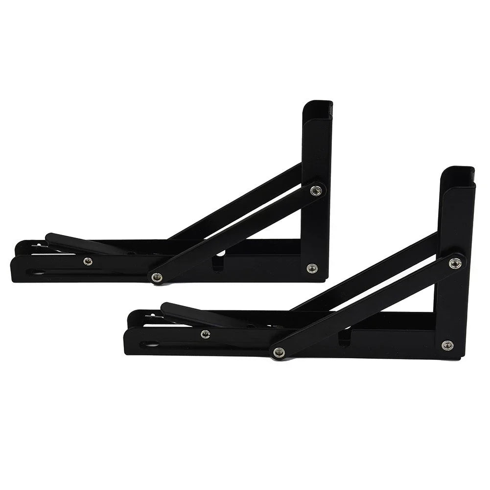 2 x Finish Folding Bracket for MOTORHOME Stainless Steel Black Campervan