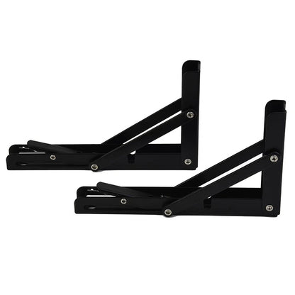 2 x Finish Folding Bracket for MOTORHOME Stainless Steel Black Campervan