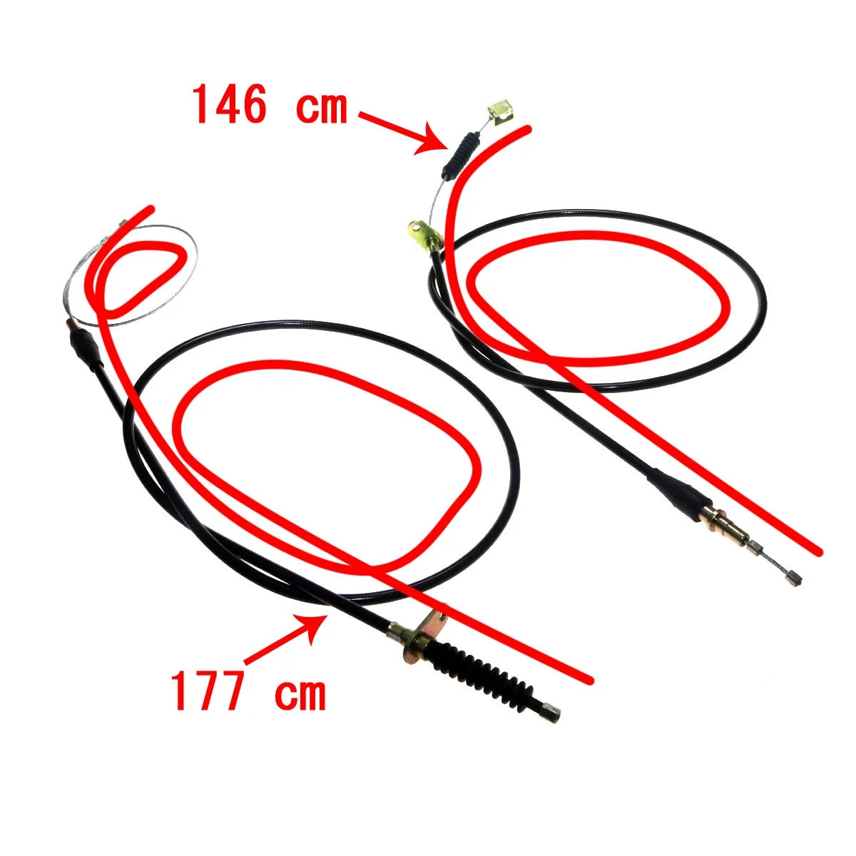 Set of 2 Rear Hand Parking Brake Cables for Nissan Navara D21 (1986–1997)