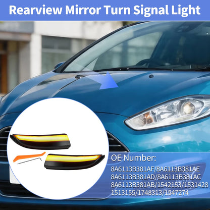LED Mirror Turn Signal Light for Ford Fiesta Mk6 (2008–2017) 8A6113B381AF