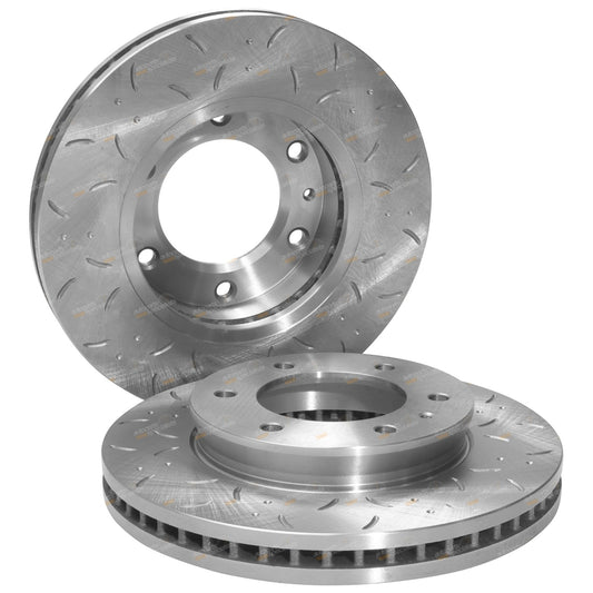 Front Slotted Dimpled Disc Brake Rotors for Ford Ranger (2011–2019)