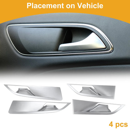 Interior Door Handle Bowl Cover Trim for VW ID.6 (2021–2023) Silver Tone