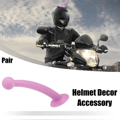 Antenna Shape Roof Ornament for Car Motorcycle Bike Helmets (Light Pink)