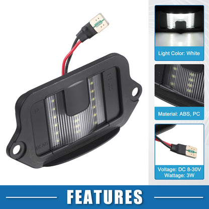 2X White LED License Plate Light 4R3Z-13550-AA for Ford Mustang (2005–2009)