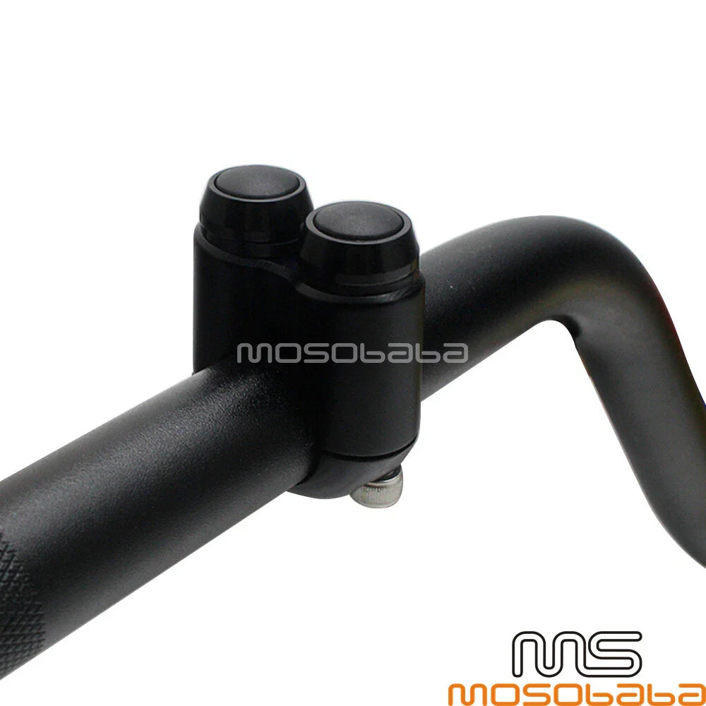 Black 1" Hand Control Dual Button Momentary Switch for Harley - 2x