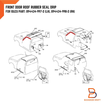 Roof Drip Weatherstrip Seal for Holden Rodeo Ute TF (1988-2003)