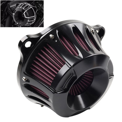 Black Air Cleaner Intake Filter for Harley Touring Road King Street Glide (2008–2016)