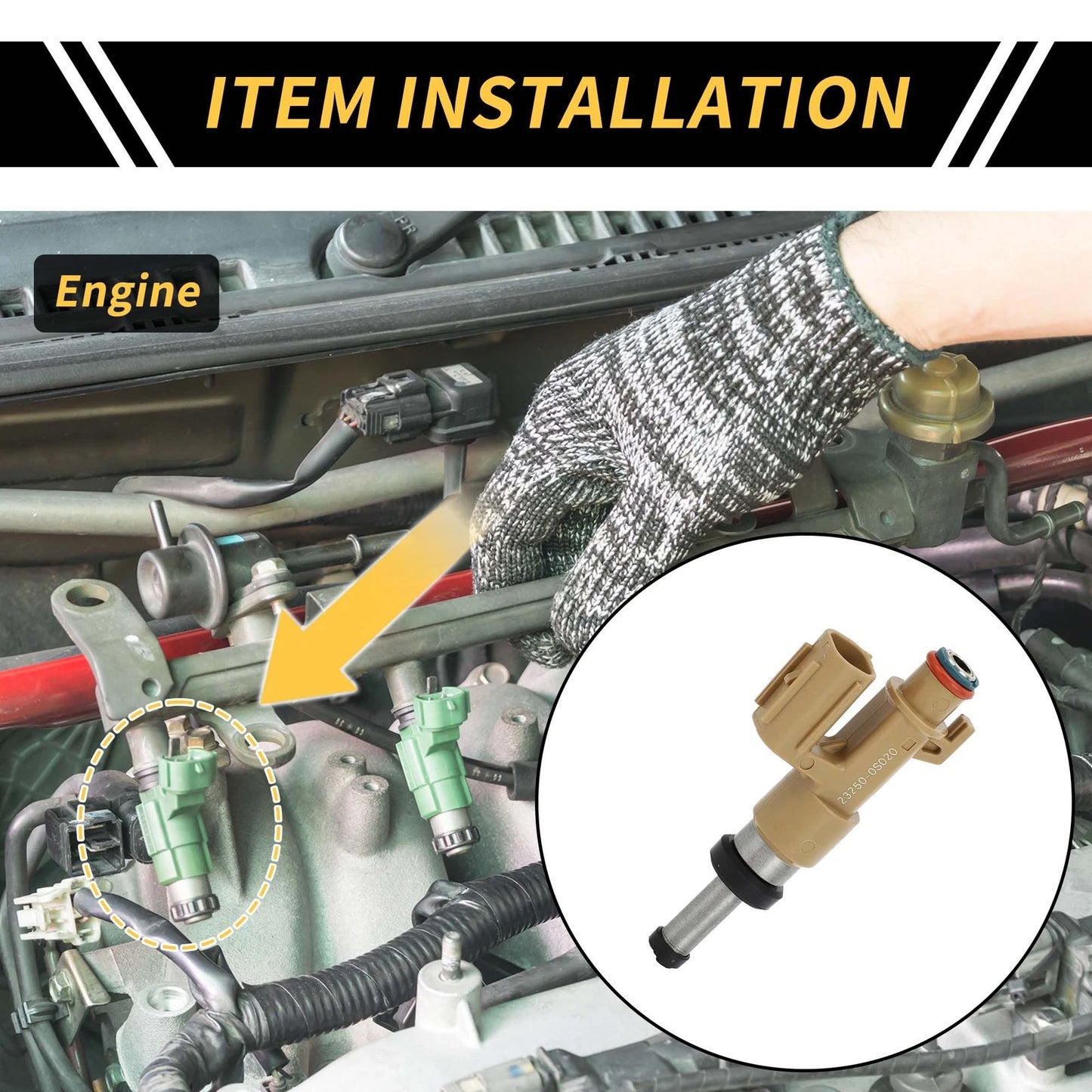 Fuel Injector for Toyota Sequoia (2008–2013) No. 2320939165, 12 Holes