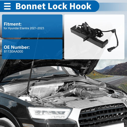 Hood Latch Assembly for Hyundai Elantra (2021–2023) No. 81130AA000 1 Pc