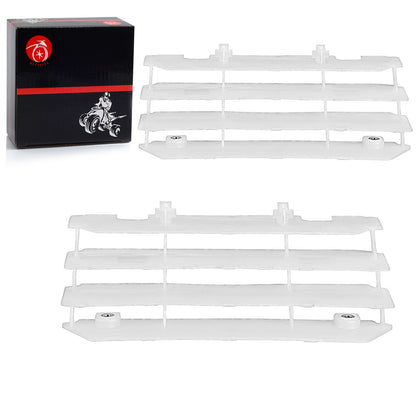 Set of 2 Radiator Covers for Kawasaki KX125 KX250 (1997–2005) White