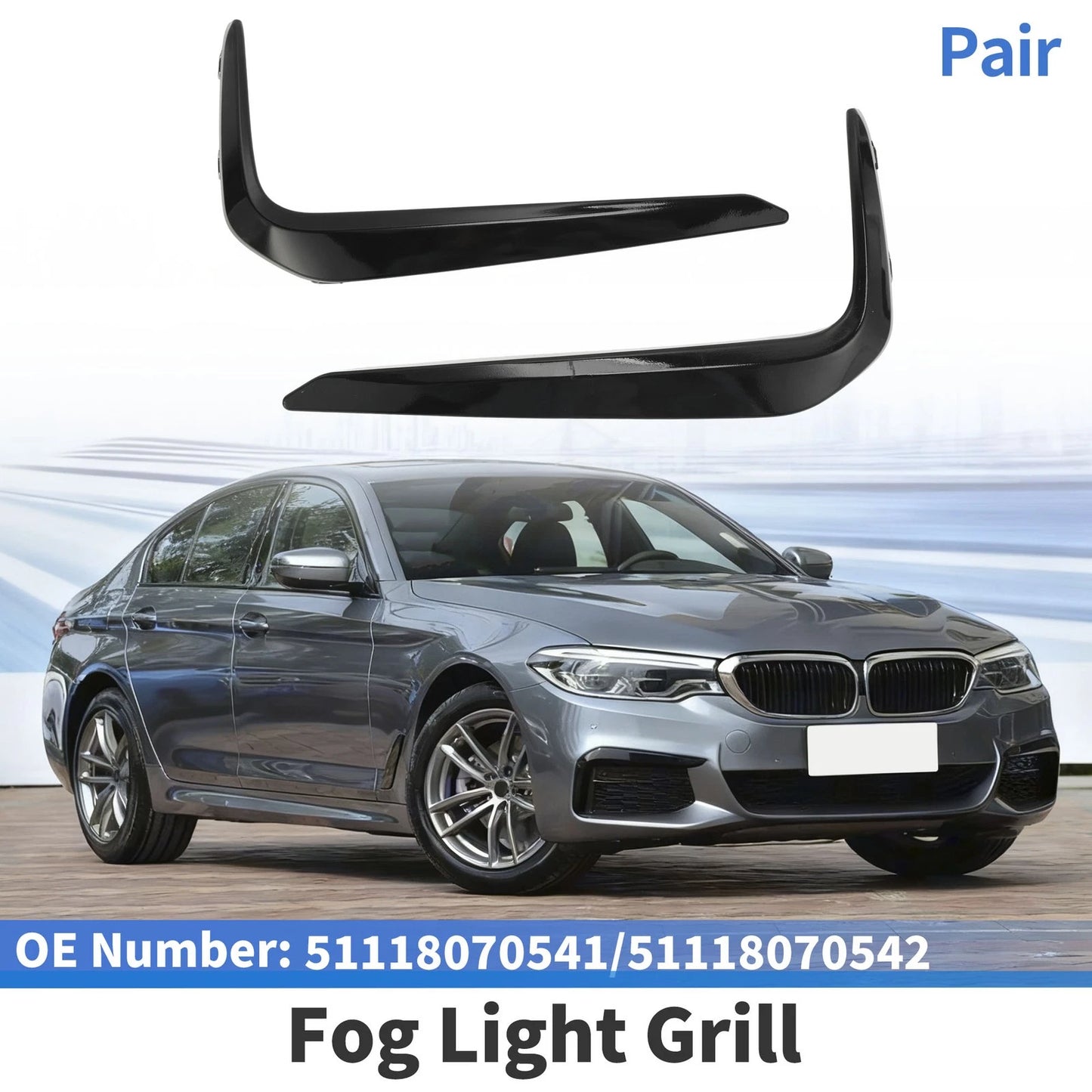 Front Bumper Fog Light Cover No. 51118070541 for BMW 5-Series