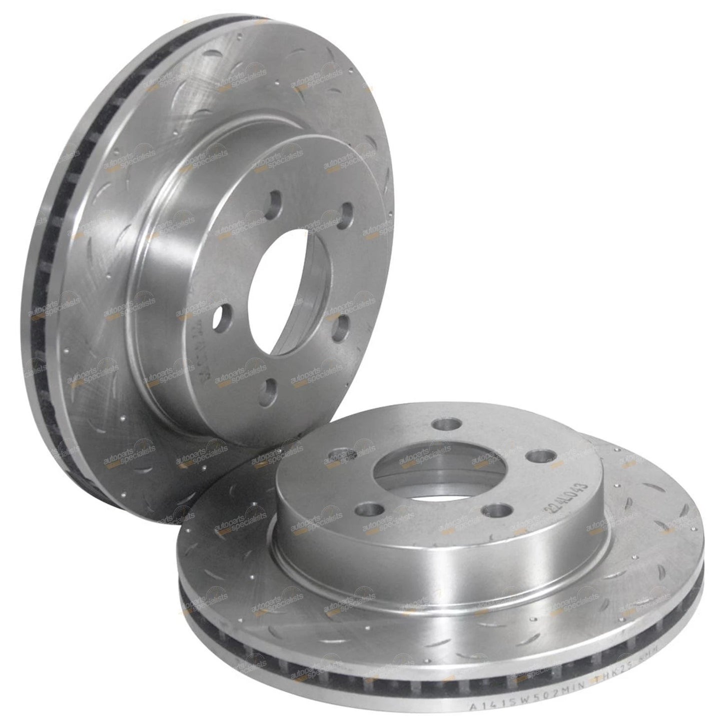 2 Drilled Slotted Front Disc Brake Rotors for Falcon Fairlane (2000–2003)