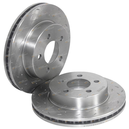 2 Drilled Slotted Front Disc Brake Rotors for Falcon Fairlane (2000–2003)