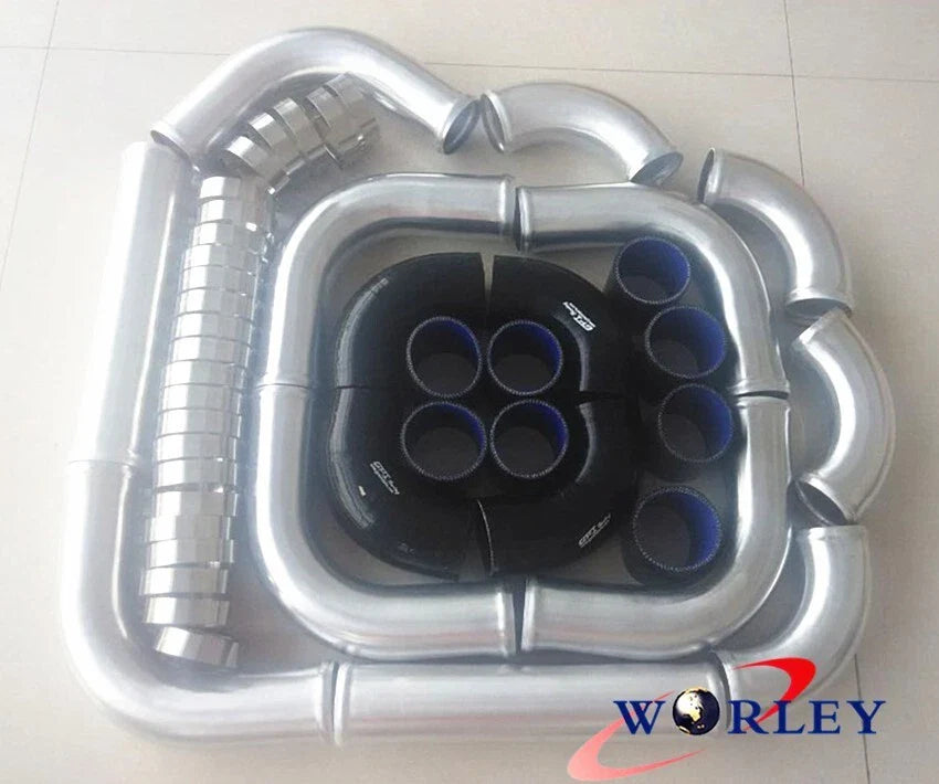 2.5" Universal Turbo Boost Intercooler Piping Kit for Car