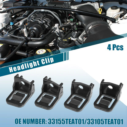 2 x Front Left Right Headlight Clips for Honda Civic (No. 33155TEAT01)