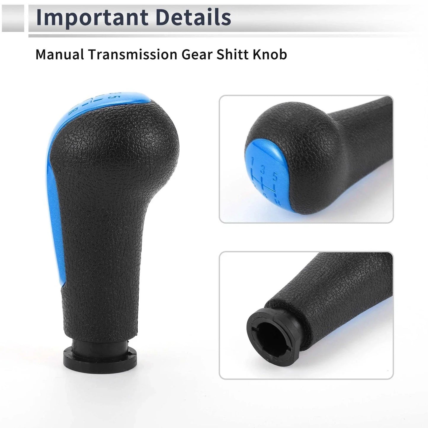 5 Speed Shift Knob for Chevrolet Spark Plastic Shifter Knob Blue Black