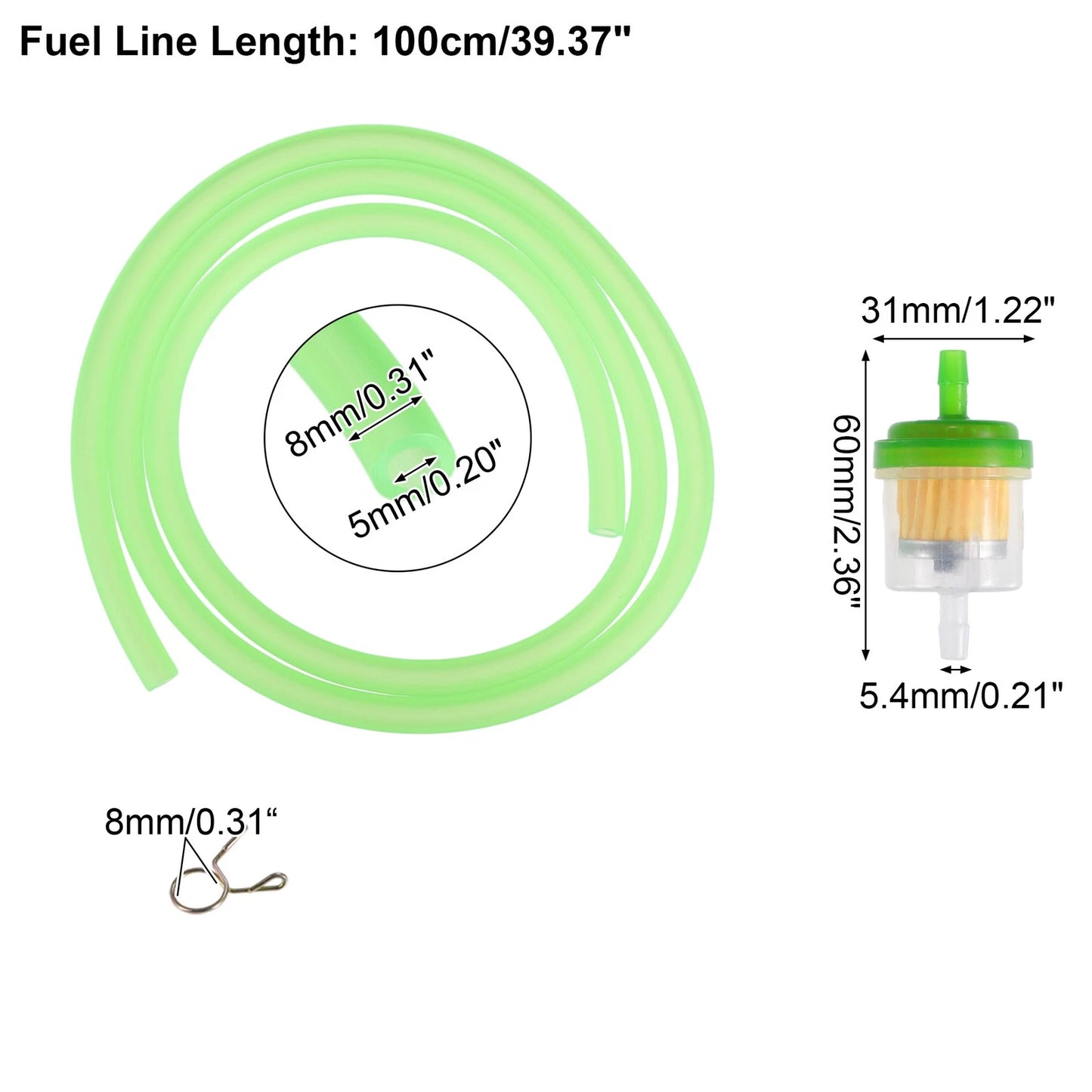 Set of 1 Motorcycle Fuel Line Filters for CRF50 70 90 150CC ATV Moped
