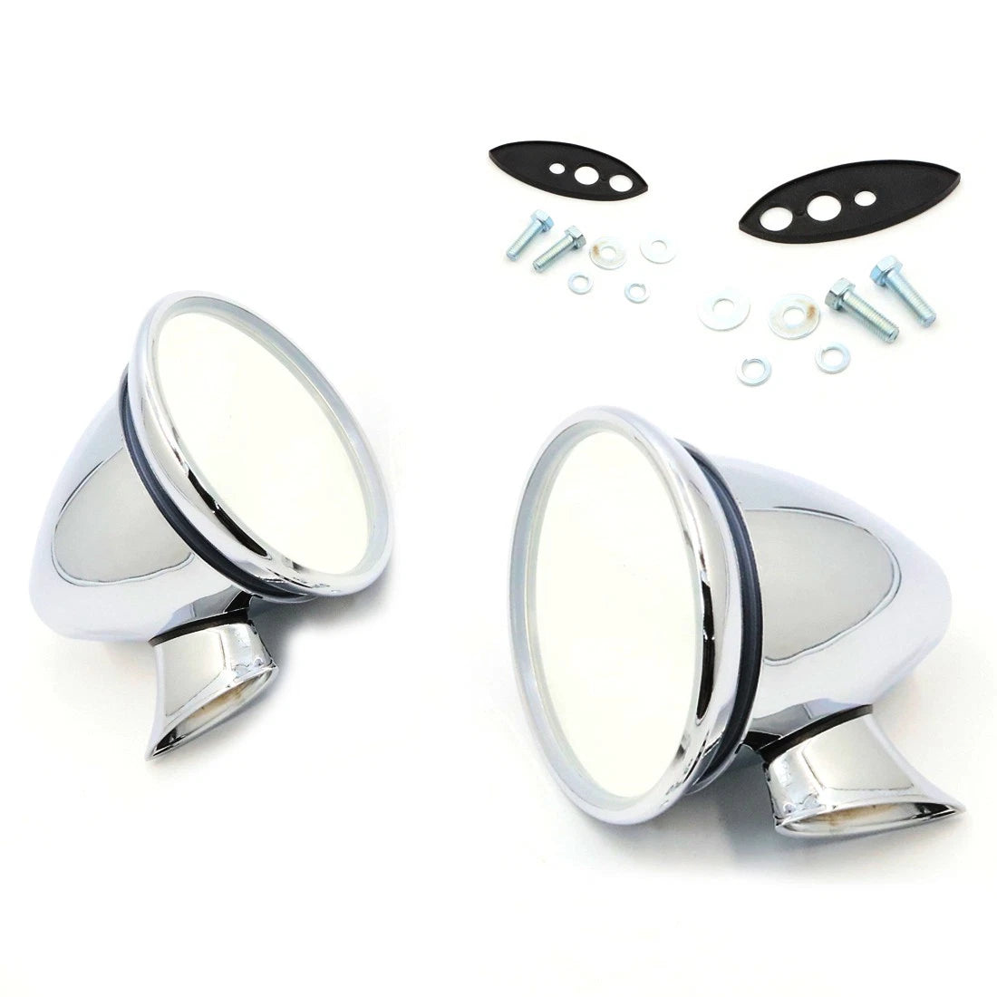 2X Door Fender Mirrors for Bullet Style Chrome Alloy (Fit )