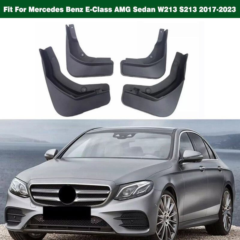 Set of 2 Fender Mud Flaps for Mercedes Benz E-Class AMG Sedan (2017–2023)