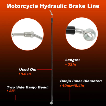 32In Brake Hose Oil Line for Harley Davidson Softail Low Rider (2020–2023)