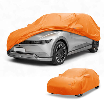Waterproof Car Cover for Hyundai Ioniq 5 (2021–2023) - Orange Cotton, Zipper