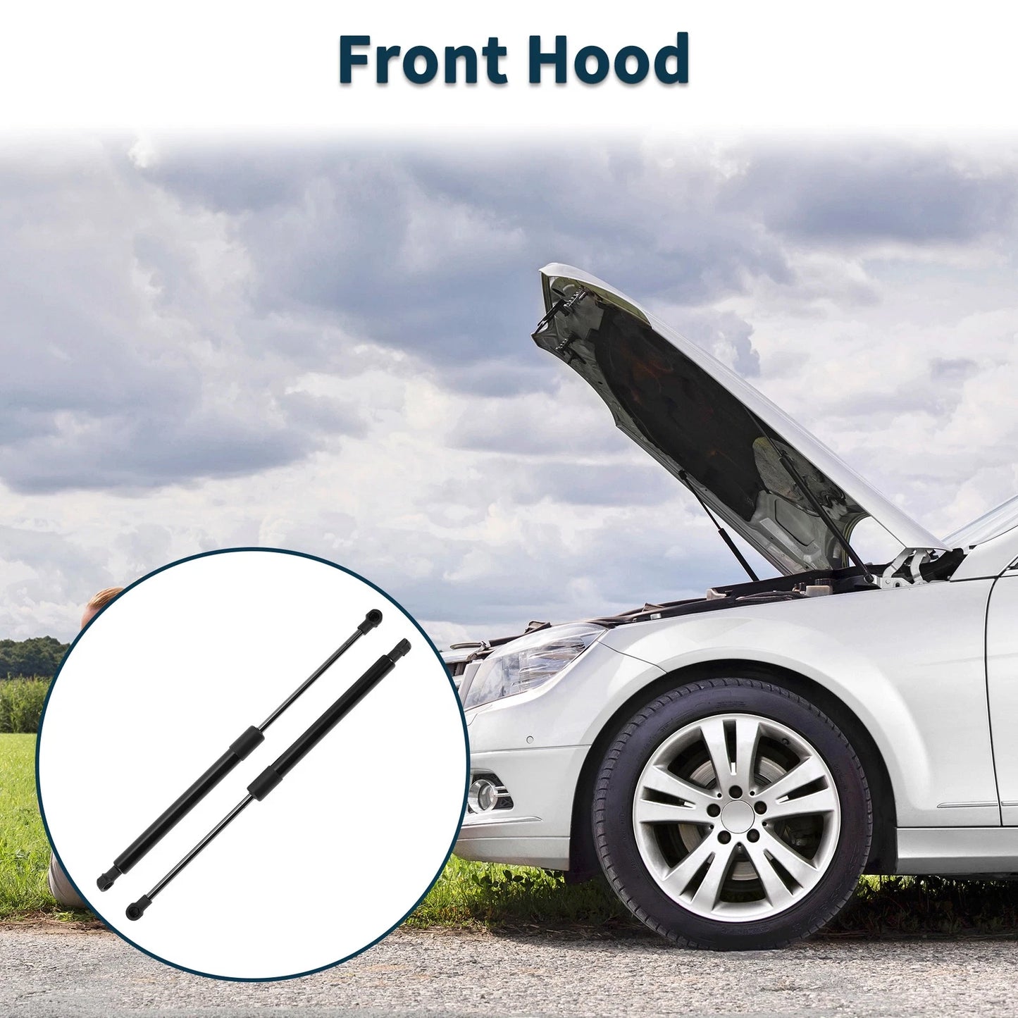 Front Hood Lift Supports Struts 2X No. 51237118370 for BMW 135i (2008–2013)