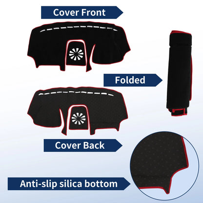 Dash Cover for Ford EcoSport (2018–2022) Black with Red Edge