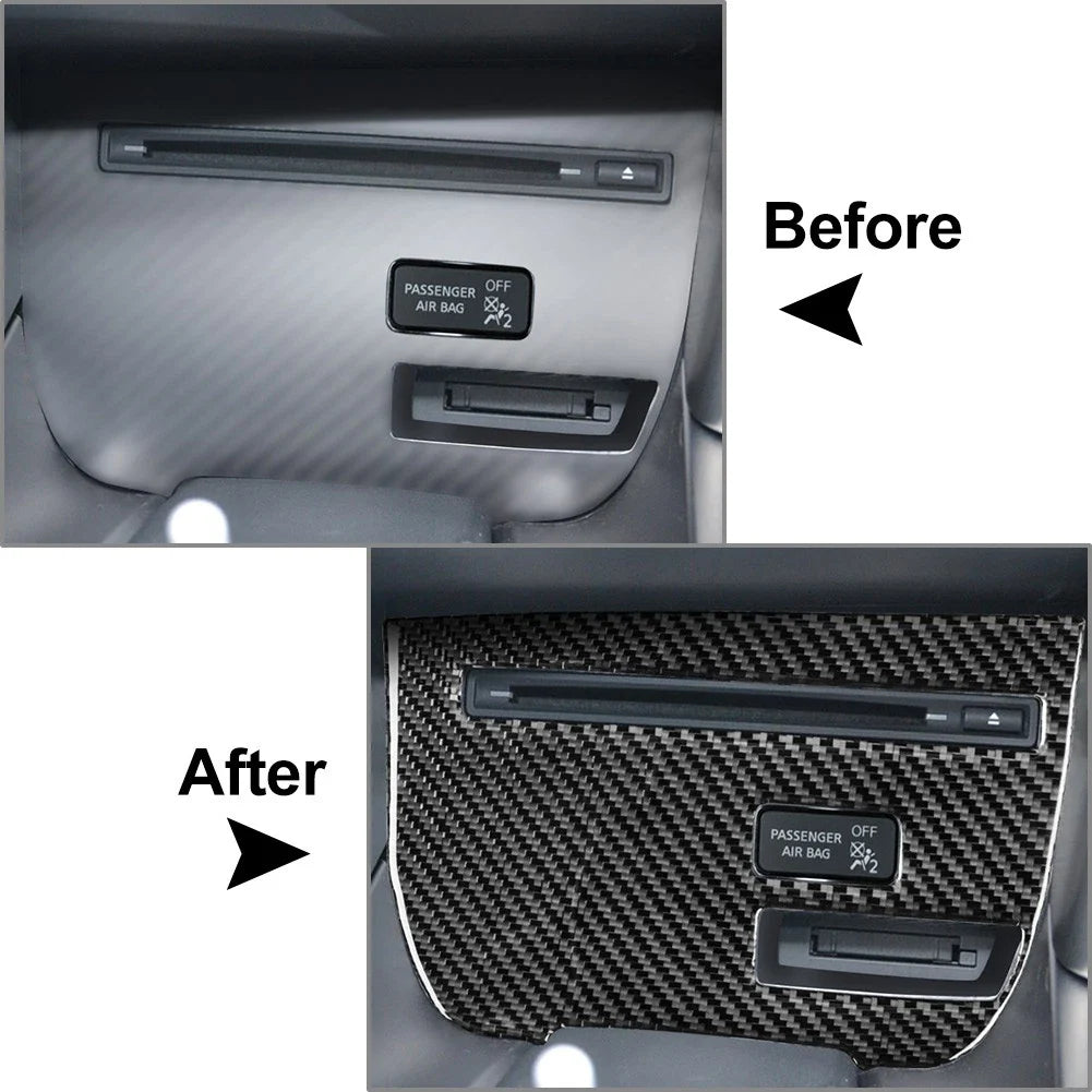 CD Panel Cover Trim for Nissan GTR R35 (2008-2016) Black RHD