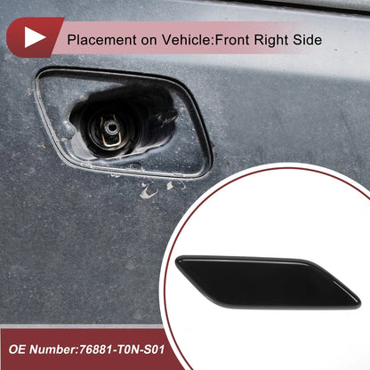 Front Right Washer Nozzle Cover for Honda CR-V 2015-2017 Black 1 x Cap