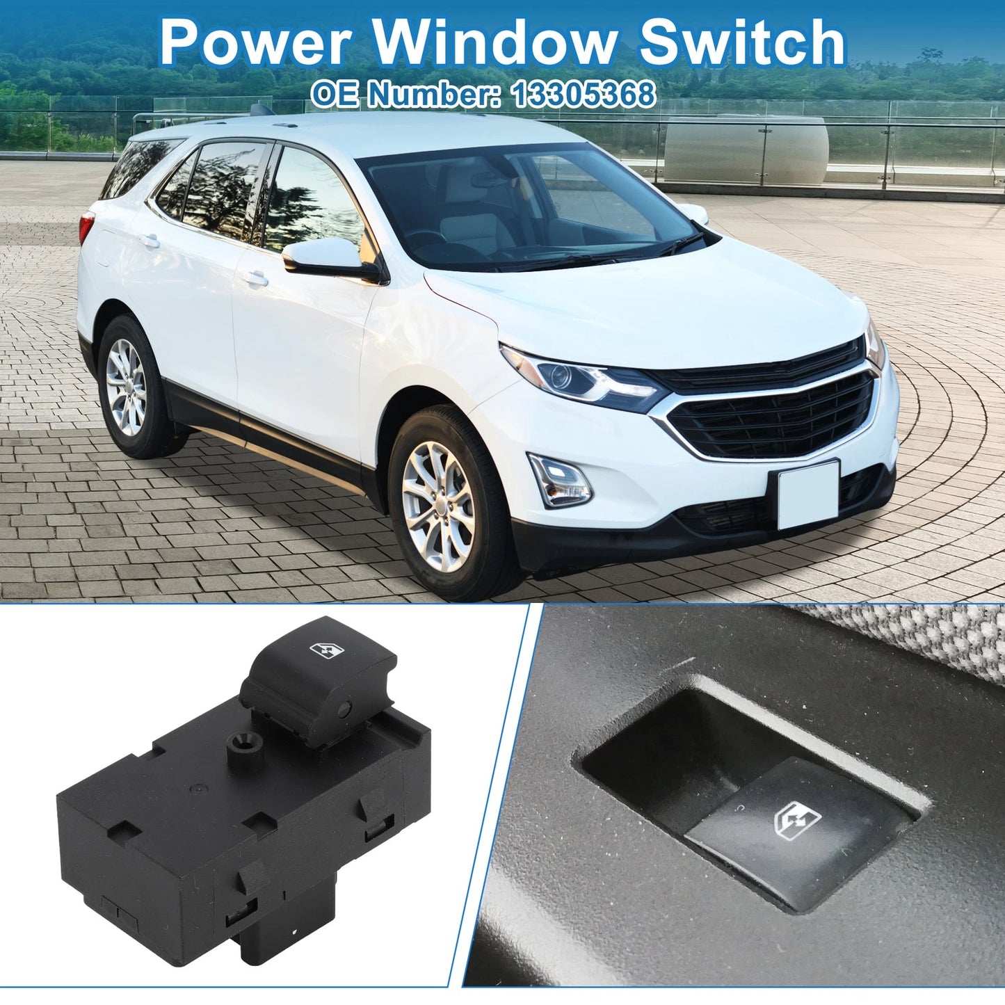 Rear Side Power Window Switch for Chevrolet Cruze Equinox Volt (2011–2019) No.13305368