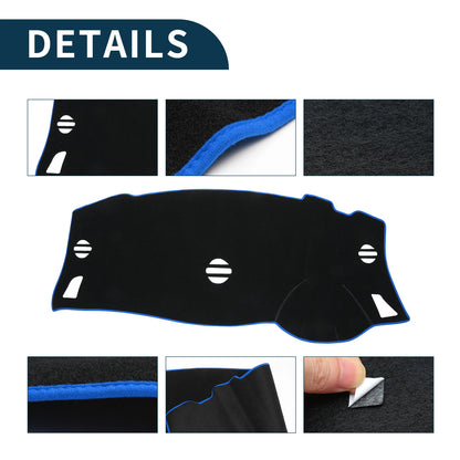 Dashboard Dash Cover Mat for Nissan Elgrand E52 (2010–2024) Black Blue Set