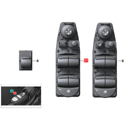 Driver Side Master Power Window Switch for Mini Cooper F55 (2016–2024)