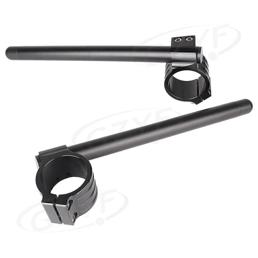 51mm Clip On Handlebar Fork Tubes  Black for Motorcycle Universal