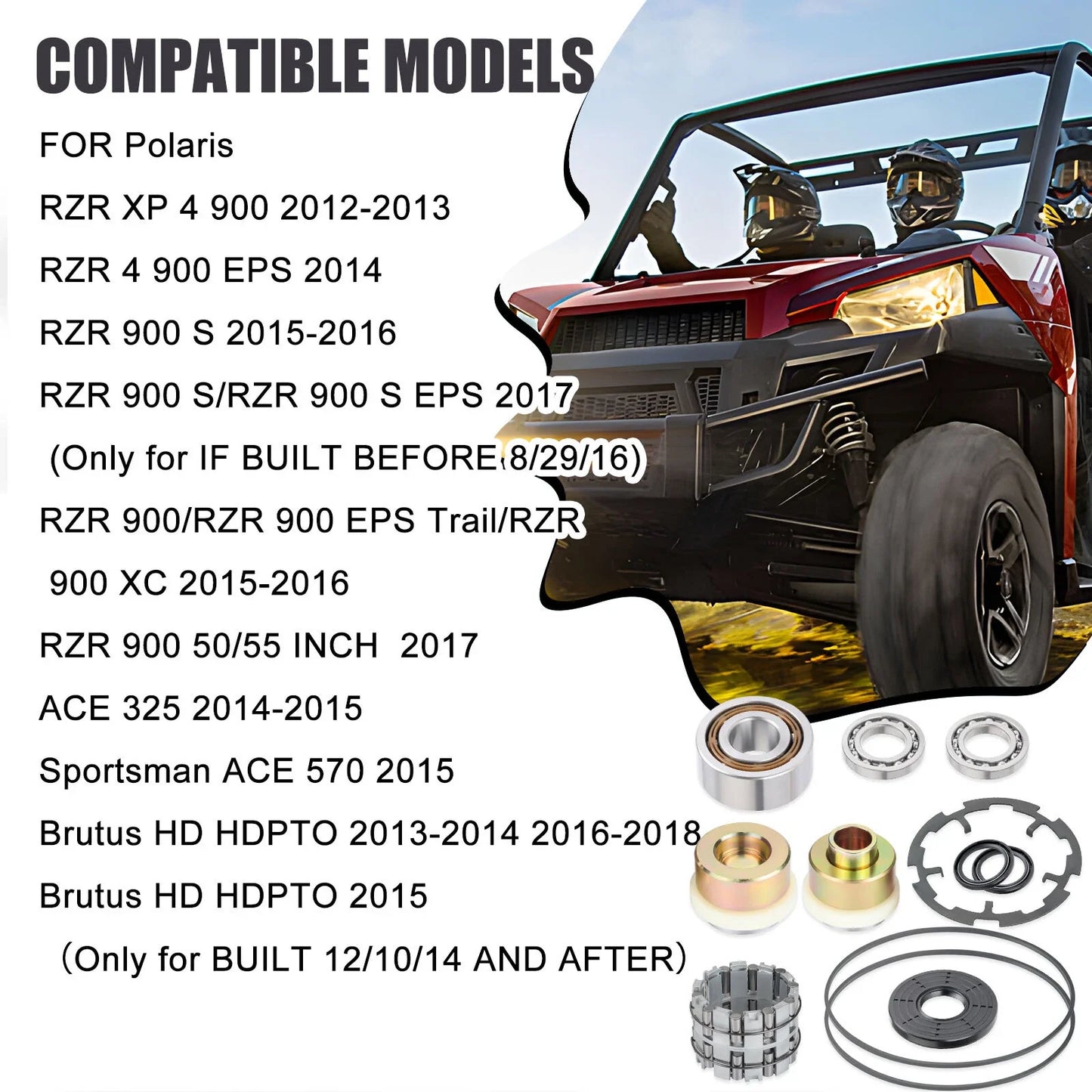 Front Diff Rebuild Output Hub for Polaris RZR 570/800/900 (2008–2014)