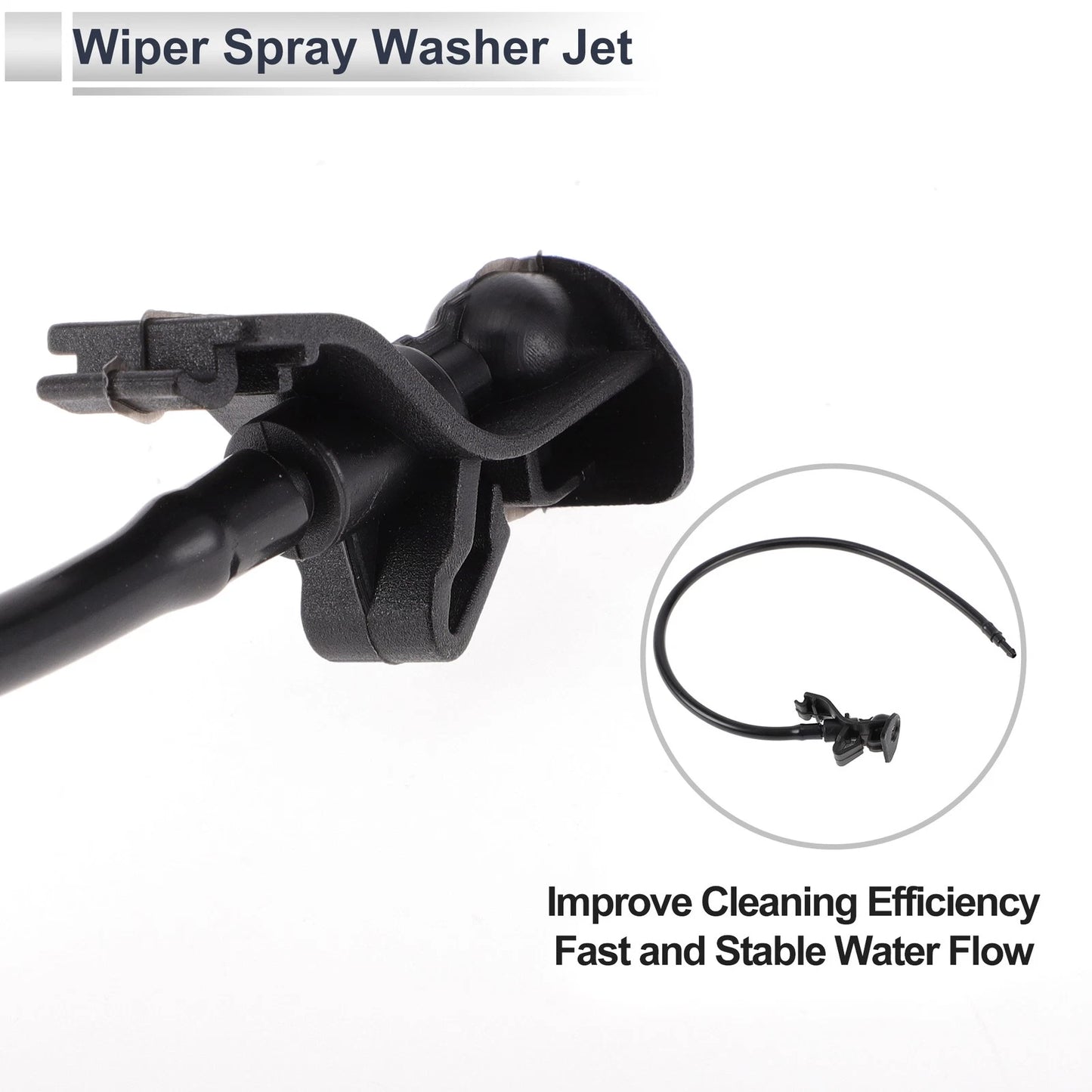 Set of 6 Windshield Washer Nozzles w/ Hose Connector for Ford  No.BB5Z17603A