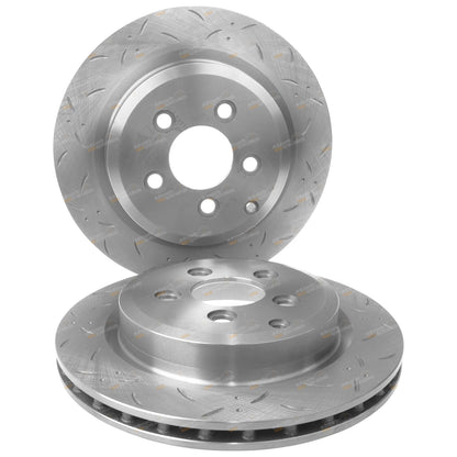 2 Rear Slotted Disc Brake Rotors for Ford Falcon Fairlane (BF)