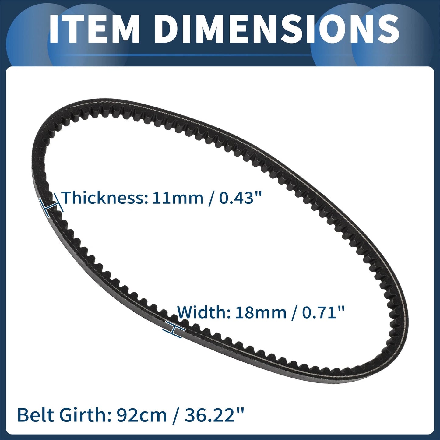Drive Belt V-Belt for Murray Go Kart & 30 Series Go Kart Clutches (Go Karts)