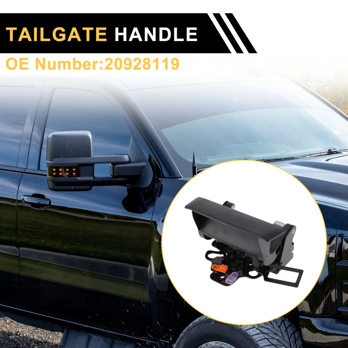Liftgate Latch Tailgate Handle for Chevrolet Silverado 1500 (2007–2013) No.20928119