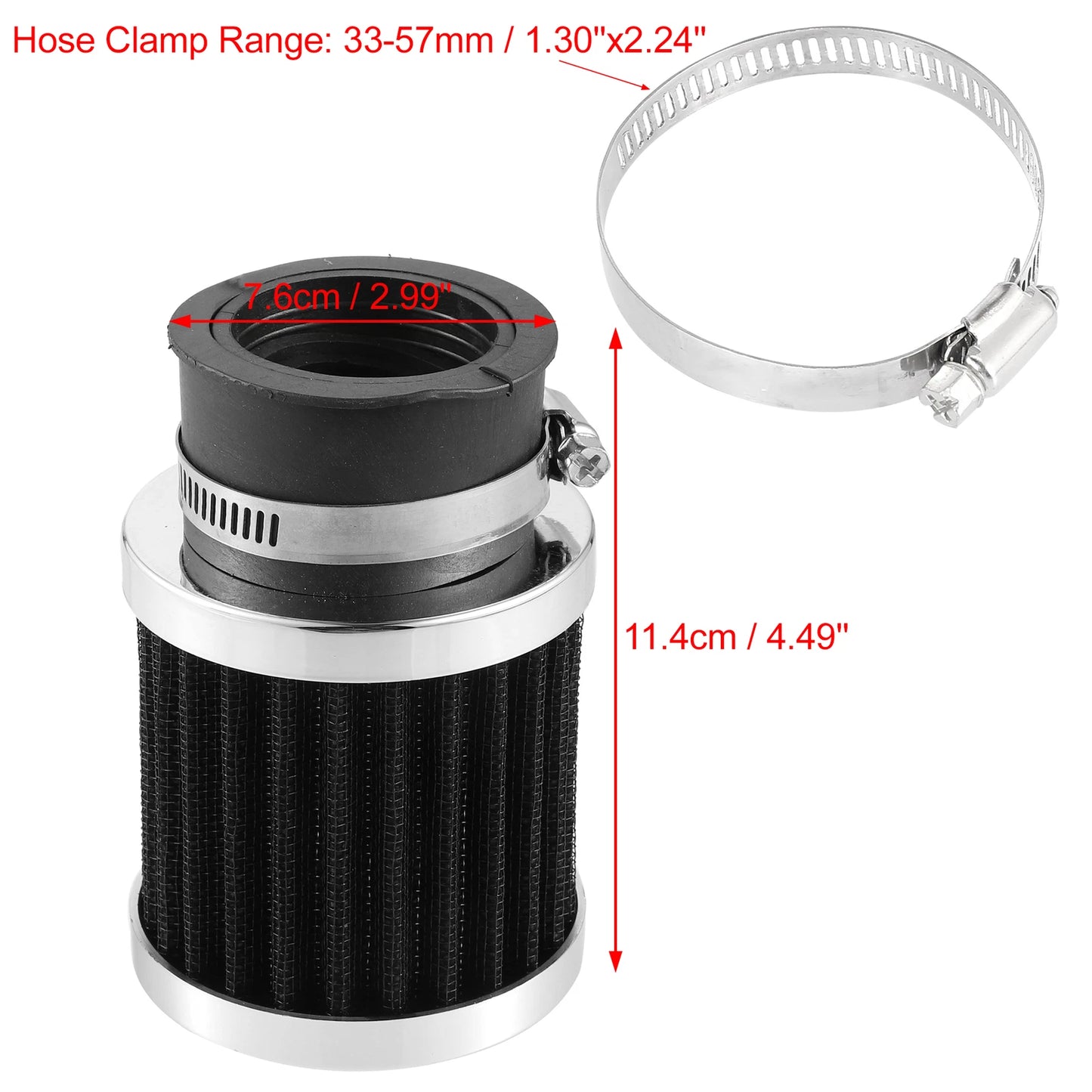 Air Filter for Honda Yamaha (Universal 28mm to 48mm)
