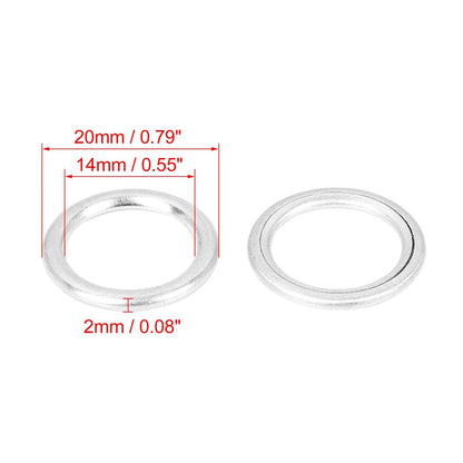 10pcs M14 Engine Oil Drain Plug Gaskets for Audi (N0138157)