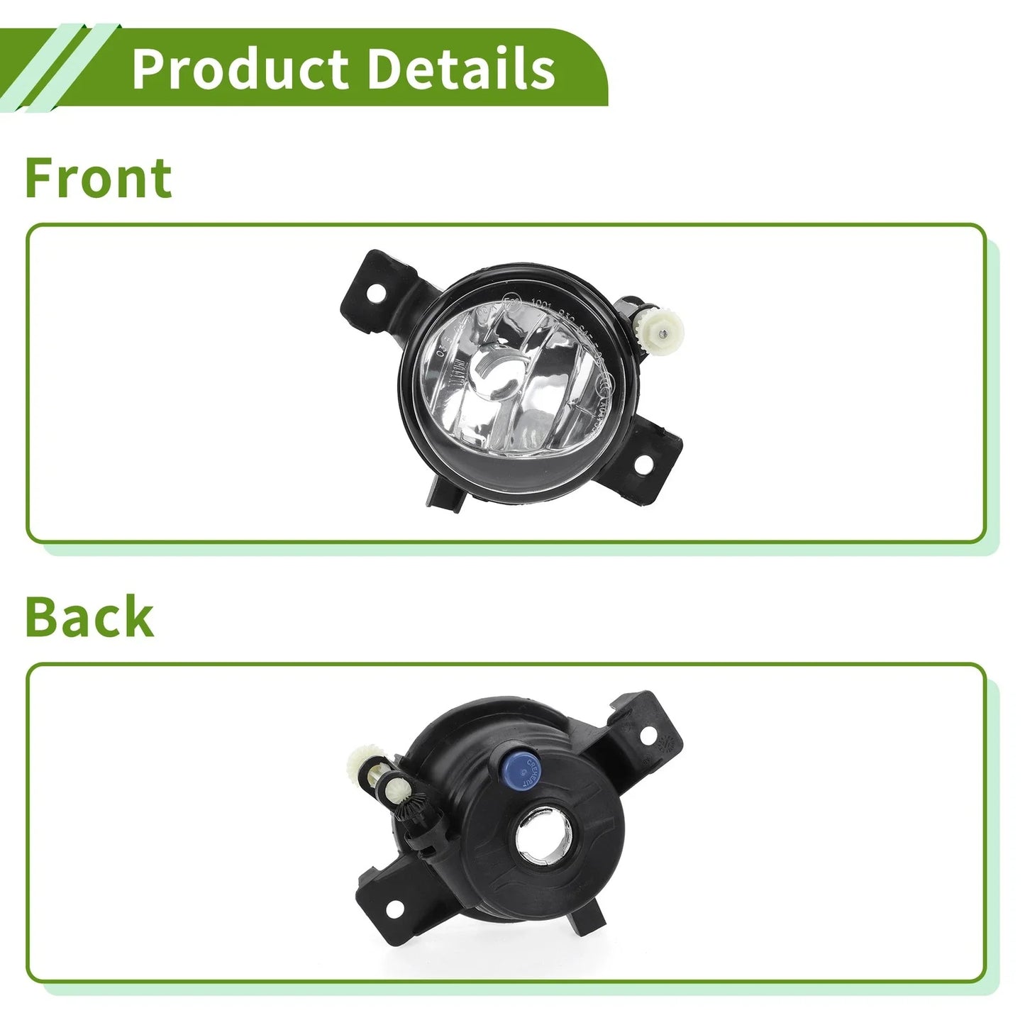 1 x Right Fog Light Grill for BMW X5 (2011 - 2013) Clear Black