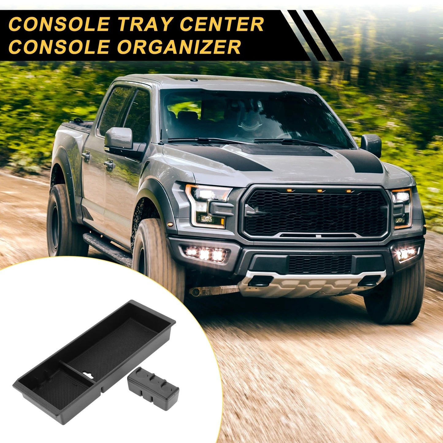Center Console Armrest Organizer Tray for Ford F-150 (2015–2020)