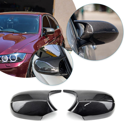 Carbon Fiber M3 Style Mirror Cover Caps for BMW E90 E92 E93 (2007–2013)