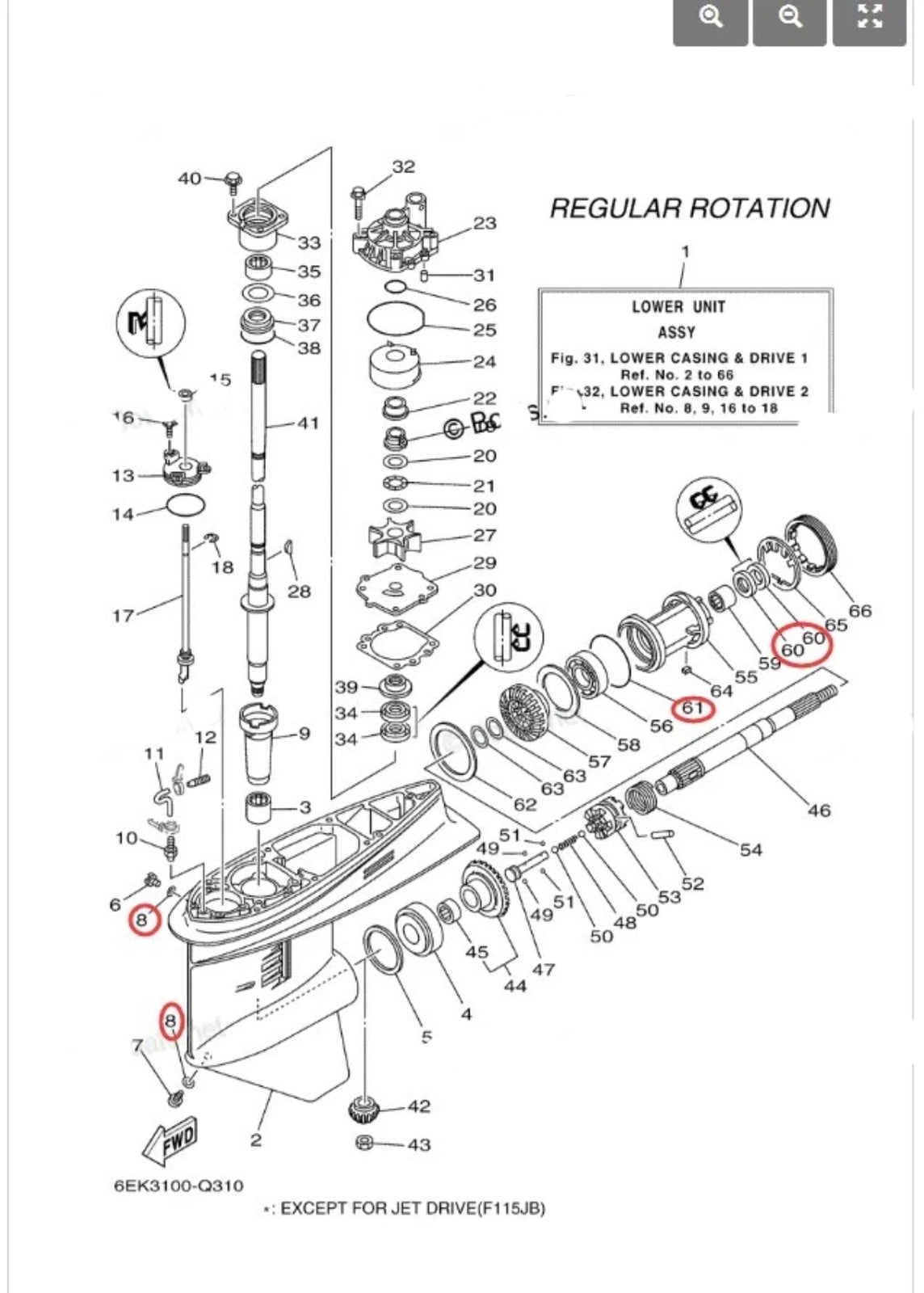 Seal Kit for Yamaha Outboard Motor Lower Gearcase