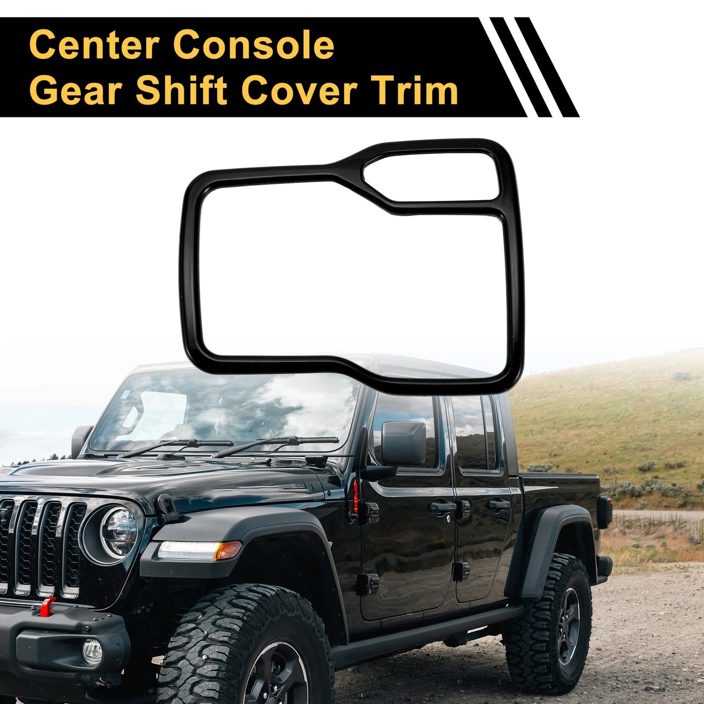 Center Console Gear Shift Frame Cover Trim for Jeep Wrangler JL JLU (2018–2023)
