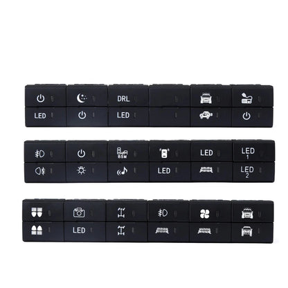 Dual Dashboard Control Square Switch Button with Harness for Toyota