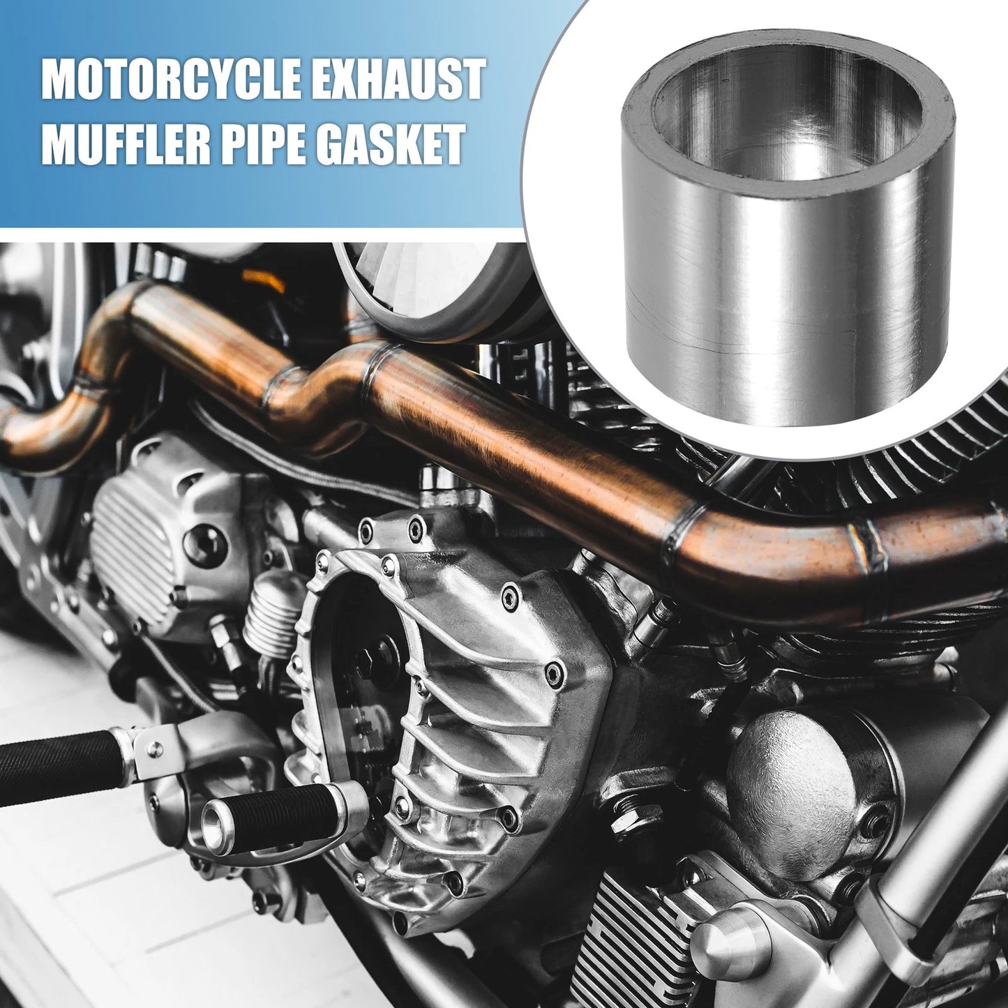 2X Exhaust Muffler Pipe Gasket for Motorcycle (40mm OD)